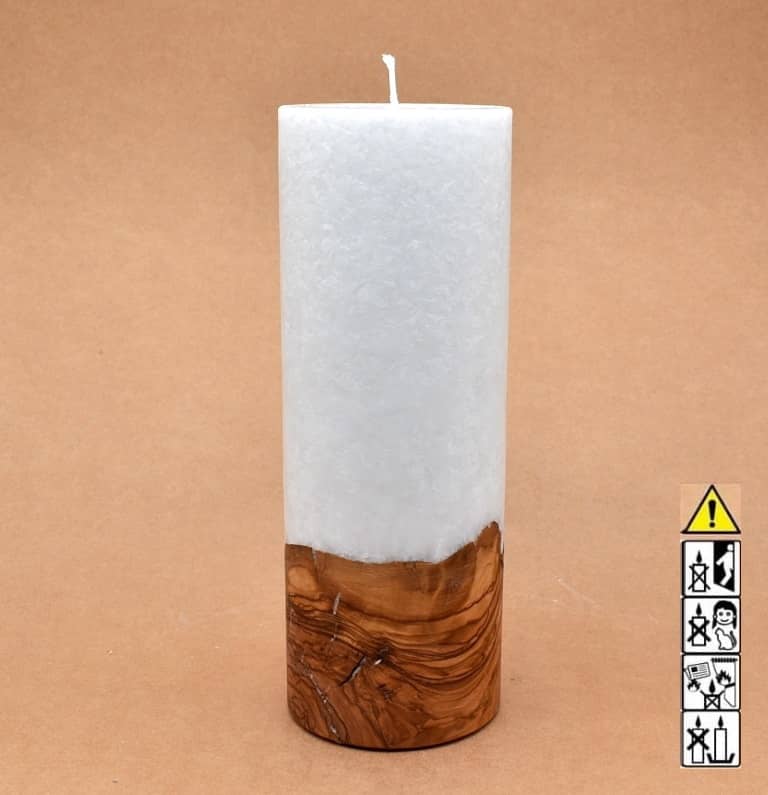 Hochzeitskerze, Kerze mit Holzeinsatz, Teelicht rund, Stearin, im Kerzen online Shop für Hochzeiten bestellen, günstig kaufen.