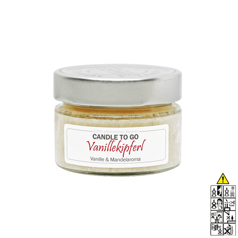 Vanillekipferl - Candle to Go Reisekerze. Duftkerze im Glas von Candle Factory