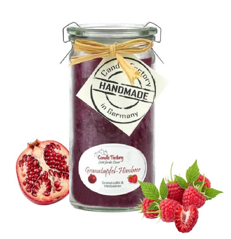 Hochwertige Duftkerze von Candle Factory Granatapfel Himbeere Mini Jumbo im Glas g?nstig in Kerzen Online Shop kaufen. Duftkerzen im Glas. Geschenkidee Granatapfel Himbeere Mini Jumbo im Glas