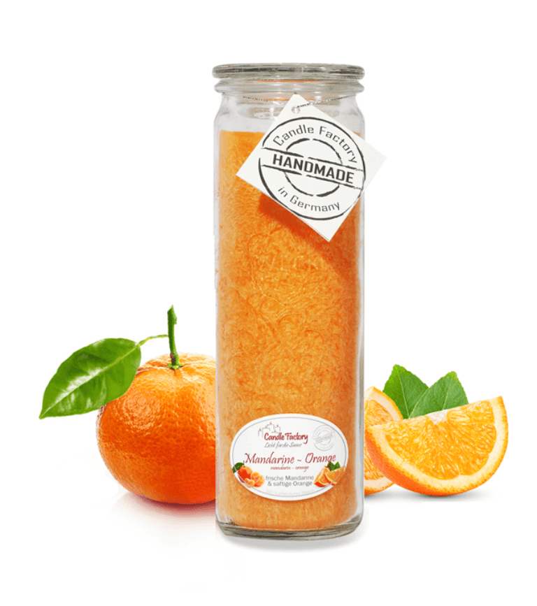 Mandarine-Orange - Big Jumbo Duftkerze im Glas von Candle Factory