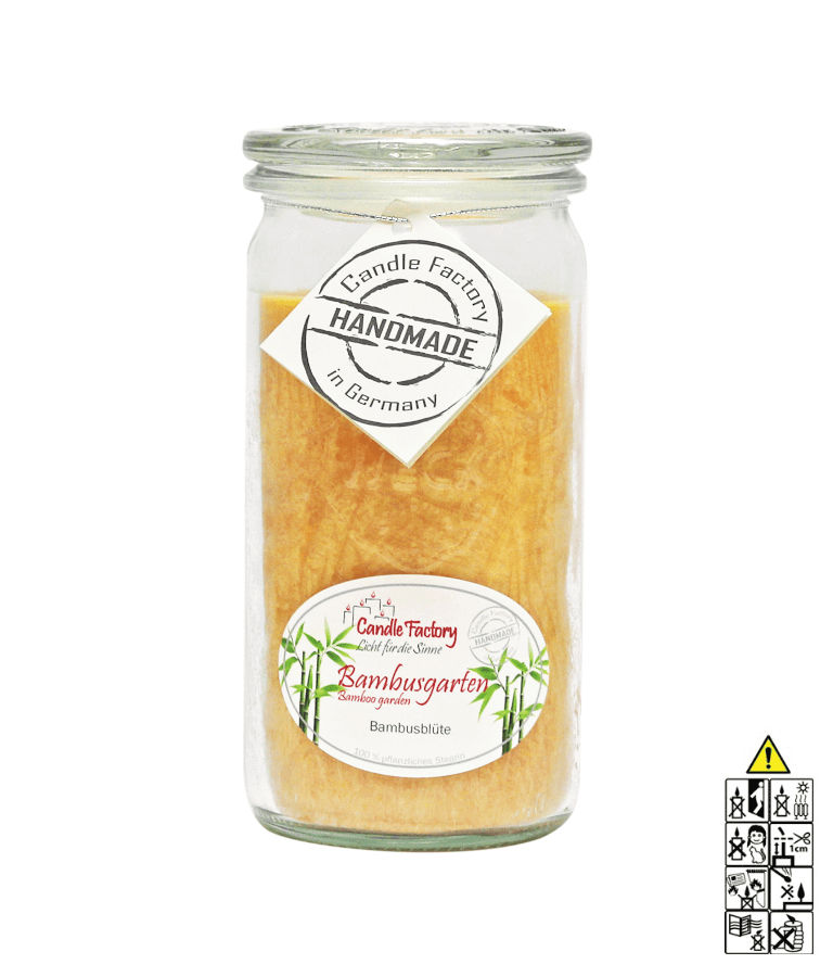 Bambusgarten Mini Jumbo hochwertige Duftkerze im Glas