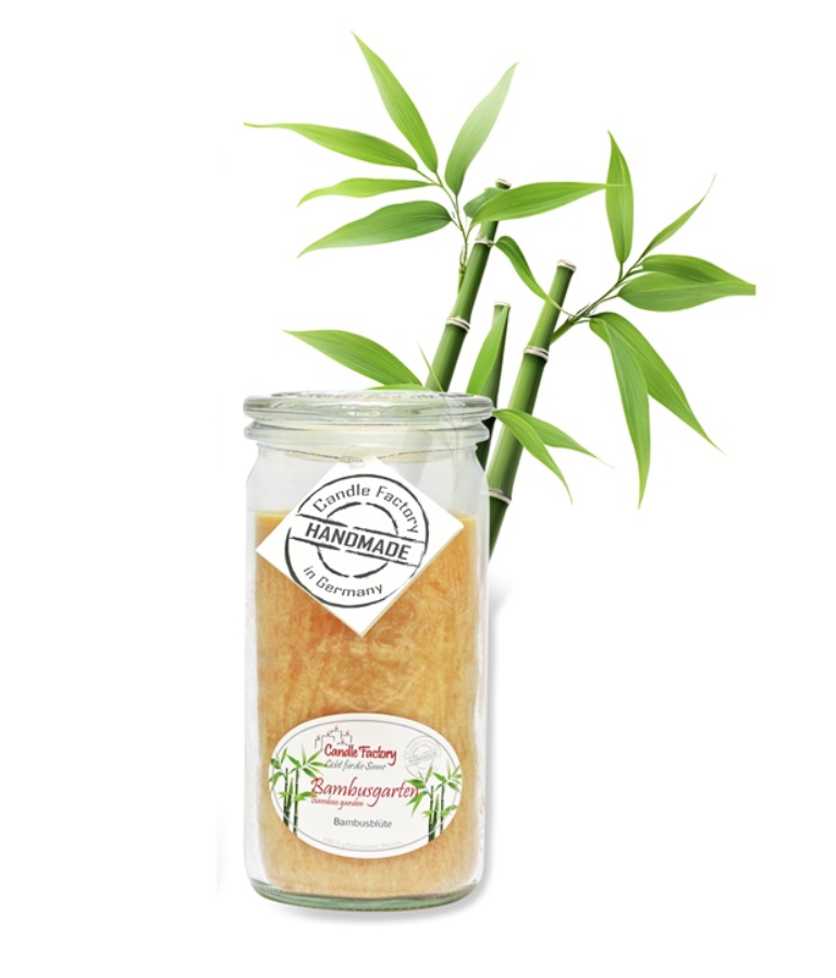 Bambusgarten Mini Jumbo hochwertige Duftkerze im Glas