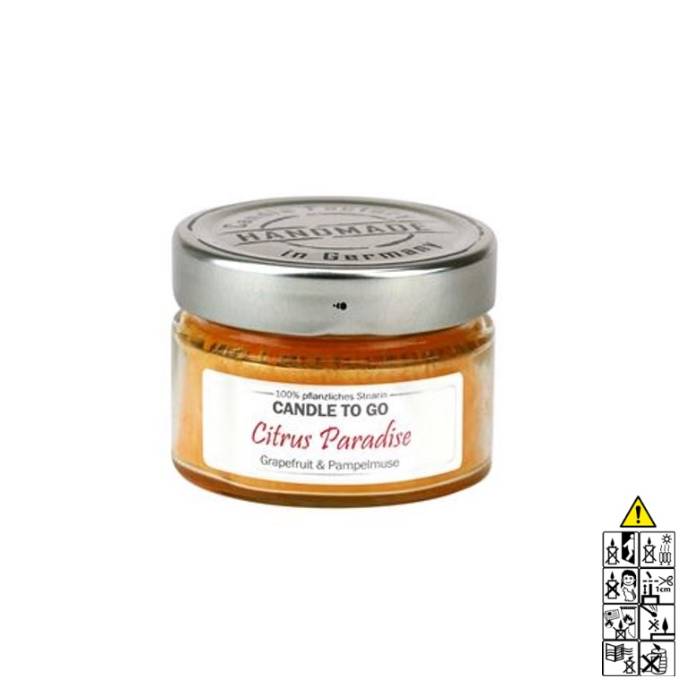 Hochwertige Duftkerze im Glas Citrus Paradise Candle to Go Hochwertige Duftkerze von Candle Factory Candle to Go Citrus Paradise g?nstig in Kerzen Online Shop kaufen. Duftkerzen im Glas. Geschenkidee Candle to Go Citrus Paradise