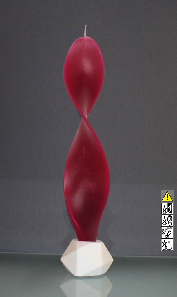 Engelskerzen 8 x 32 cm in der Farbe rot - pink mit Geschenkverpackung
