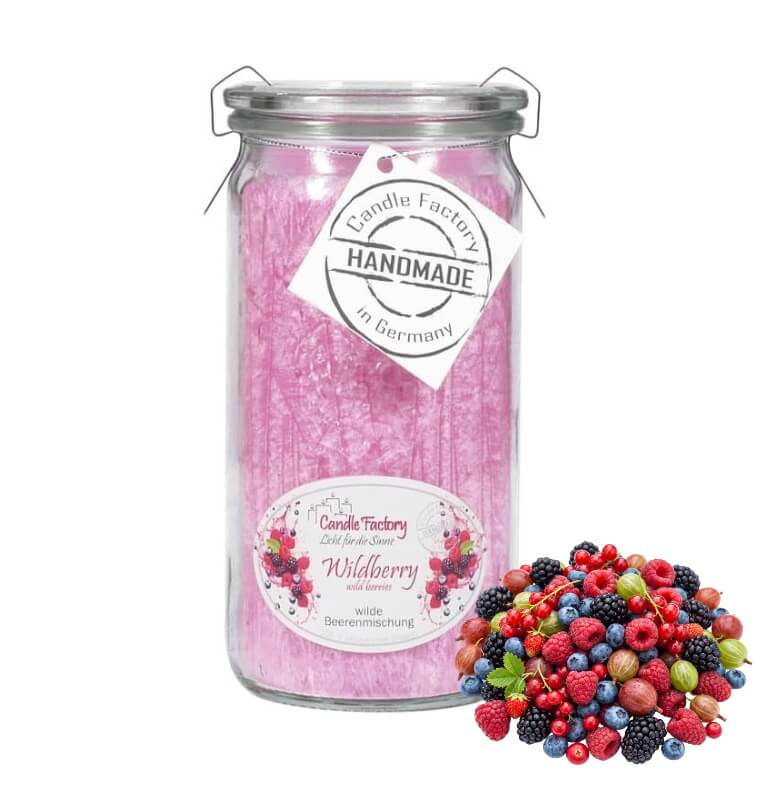 Wildberry - Mini Jumbo hochwertige Duftkerze im Glas