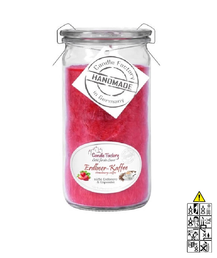 Hochwertige Duftkerze von Candle Factory Erdbeere Kaffee Mini Jumbo im Glas g?nstig in Kerzen Online Shop kaufen. Duftkerzen im Glas. Geschenkidee Erdbeere Kaffee Mini Jumbo im Glas