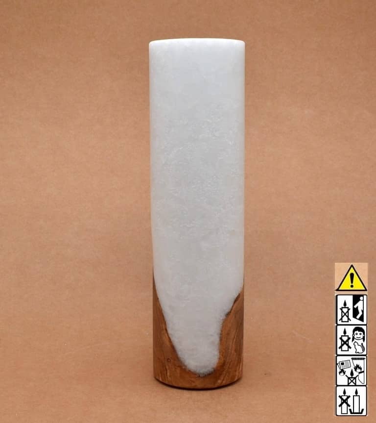 Kerze mit Holz Unikat Rund 70 x 250 mm mit Teelicht Nr.: 1 Kerze mit Holz Unikat Rund 70 x 250 mm mit Teelicht Nr.: 1