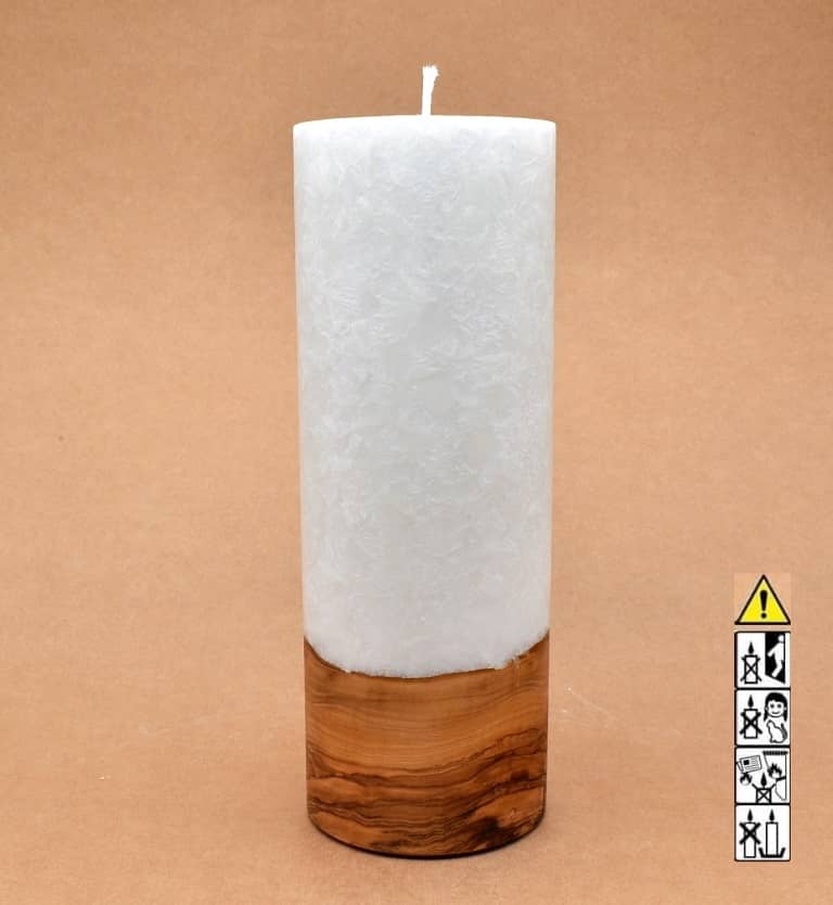 Hochzeitskerze, Kerze mit Holzeinsatz, Teelicht rund, Stearin, im Kerzen online Shop für Hochzeiten bestellen, günstig kaufen.