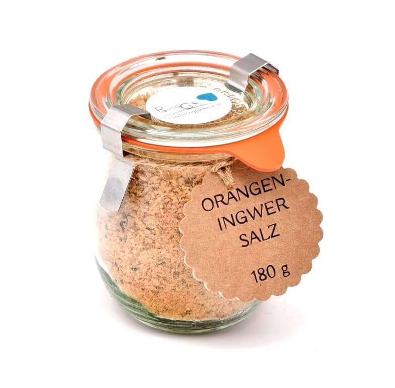 Orangen Ingwer Salz 180 g im Weck Glas