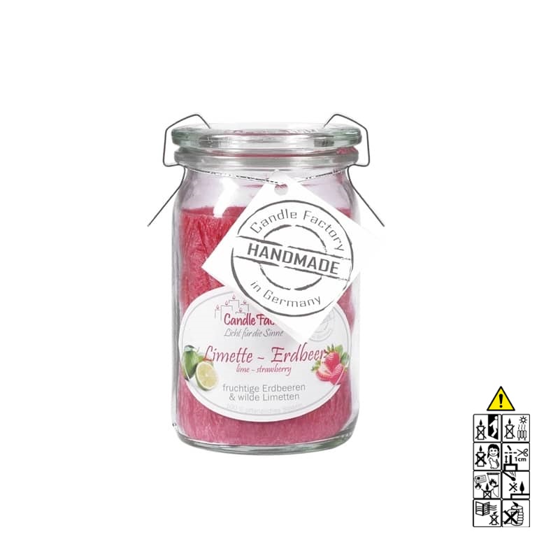 Limette - Erdbeere - Baby Jumbo Duftkerze im Glas von Candle Factory Limette - Erdbeere - Baby Jumbo Duftkerze im Glas von Candle Factory