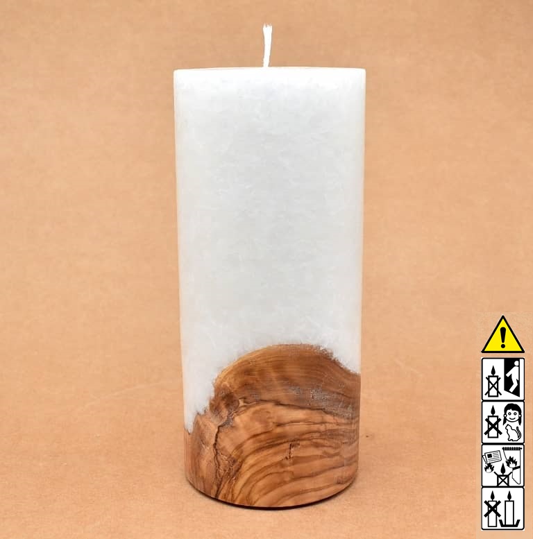 Hochzeitskerze, Kerze mit Holzeinsatz, Teelicht rund, Stearin, im Kerzen online Shop für Hochzeiten bestellen, günstig kaufen.