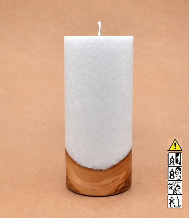 Hochzeitskerze, Kerze mit Holzeinsatz, Teelicht rund, Stearin, im Kerzen online Shop für Hochzeiten bestellen, günstig kaufen.