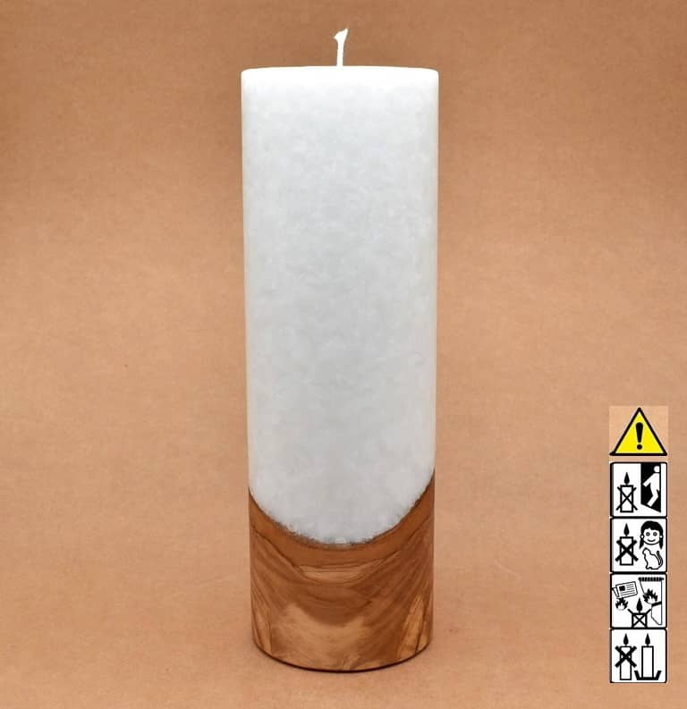 Hochzeitskerze, Kerze mit Holzeinsatz, Teelicht rund, Stearin, im Kerzen online Shop für Hochzeiten bestellen, günstig kaufen.