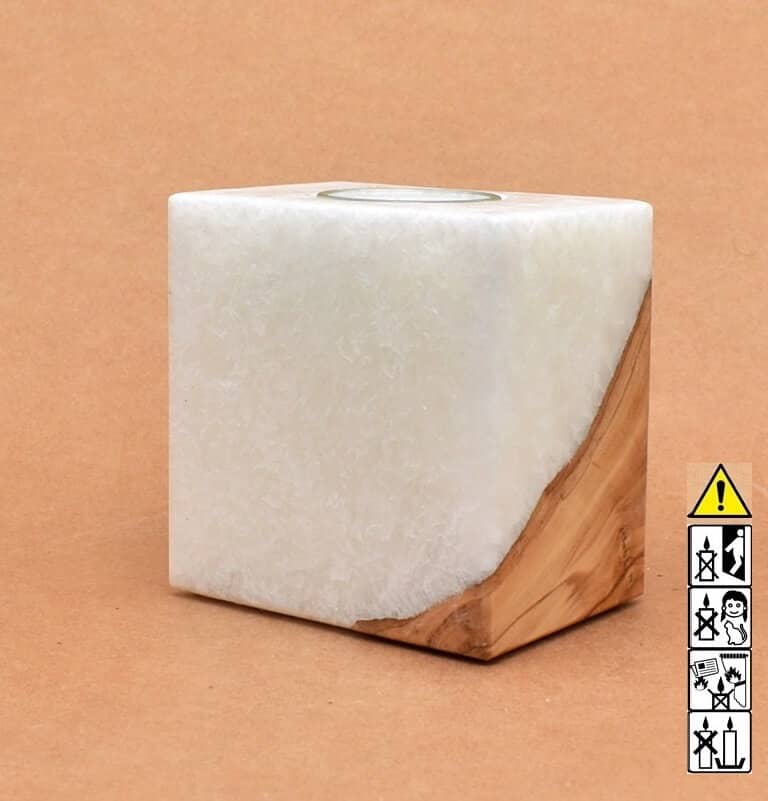 Hochzeitskerze, Kerze mit Holzeinsatz, Teelicht rund, Stearin, im Kerzen online Shop für Hochzeiten bestellen, günstig kaufen.