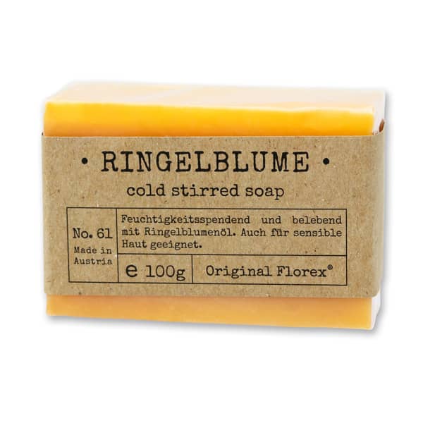 Ringelblumen Seife kaltgerührt 100g Seife Ringelblumenseife 100 g Florex, auch für empfindliche Haut geeignet in online kaufen