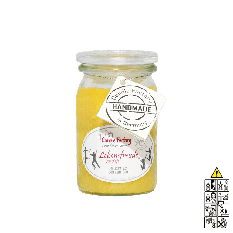 Lebensfreude - Baby Jumbo Duftkerze im Glas von Candle Factory Lebensfreude - Baby Jumbo Duftkerze im Glas von Candle Factory