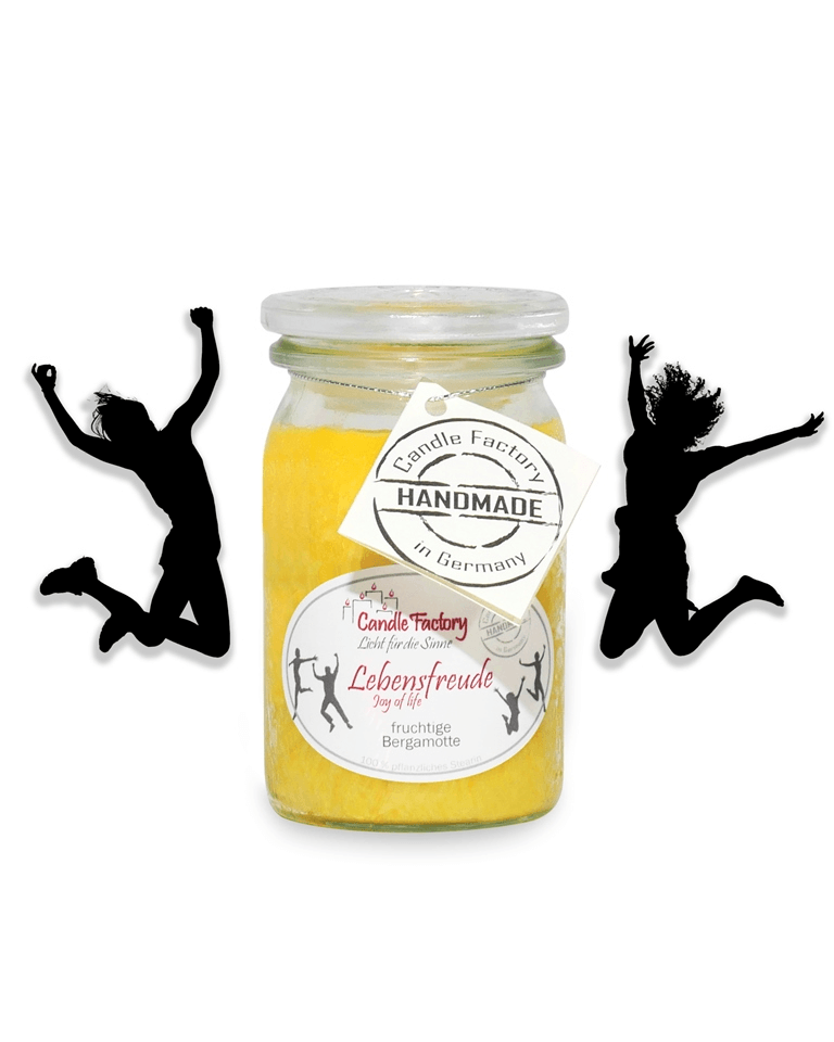 Lebensfreude - Baby Jumbo Duftkerze im Glas von Candle Factory