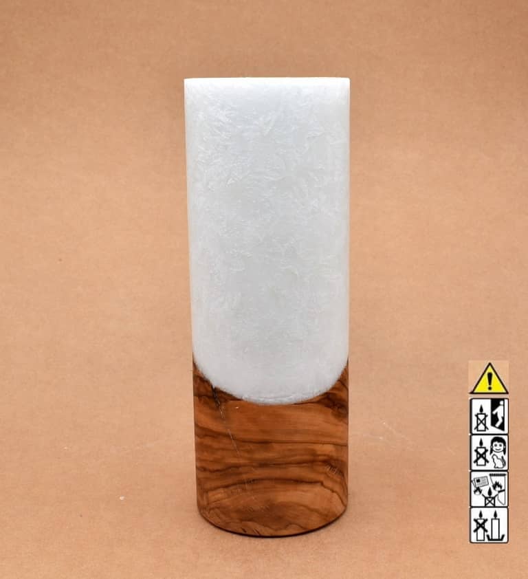 Hochzeitskerze, Kerze mit Holzeinsatz, Teelicht rund, Stearin, mit Individuelle, perönliche Hochzeitskerze  im Kerzen online Shop für Hochzeiten bestellen, günstig kaufen.