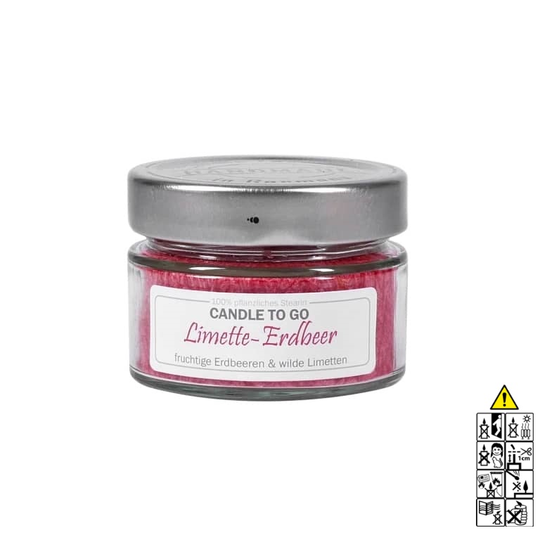 Limette - Erdbeere - Candle to Go Reisekerze. Duftkerze im Glas von Candle Factory Limette - Erdbeere - Candle to Go Reisekerze. Duftkerze im Glas von Candle Factory