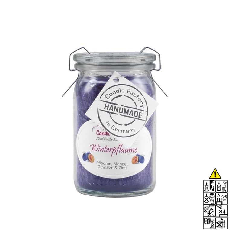 Hochwertige Winterpflaume Baby Jumbo Duftkerze im Glas in der Farbe lila. Hochwertige Duftkerze von Candle Factory Winterpflaume Baby Mini Jumbo Duftkerze im Glas in der Farbe lila g?nstig in Kerzen Online Shop kaufen. Duftkerzen im Glas. Geschenkidee Winterpflaume Baby Mini Jumbo Duftkerze im Glas in der Farbe lila.