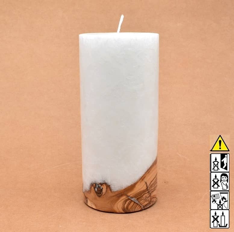 Hochzeitskerze, Kerze mit Holzeinsatz, Teelicht rund, Stearin, im Kerzen online Shop für Hochzeiten bestellen, günstig kaufen.