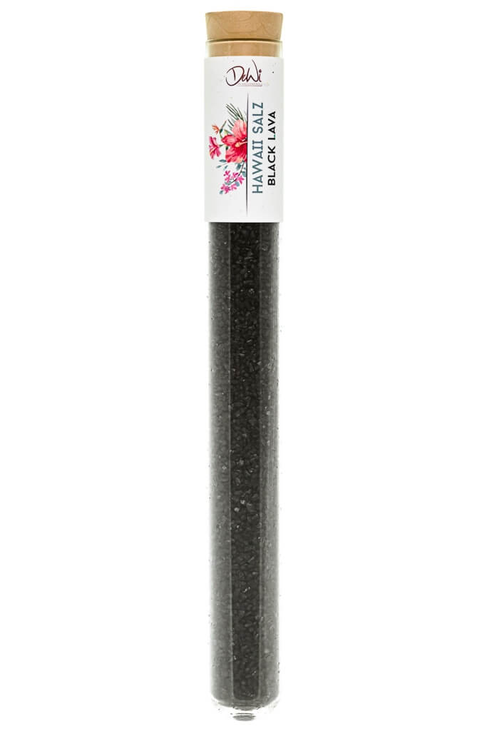 Hawaii Salz "Black Lava" in Spice Tube aus Glas ? 22mm Hawaii Salz "Black Lava". Nachhaltig im Reagenzglas ? 22mm verpackt. Hochwertige kulinarische Produkte im Onlineshop kaufen.
