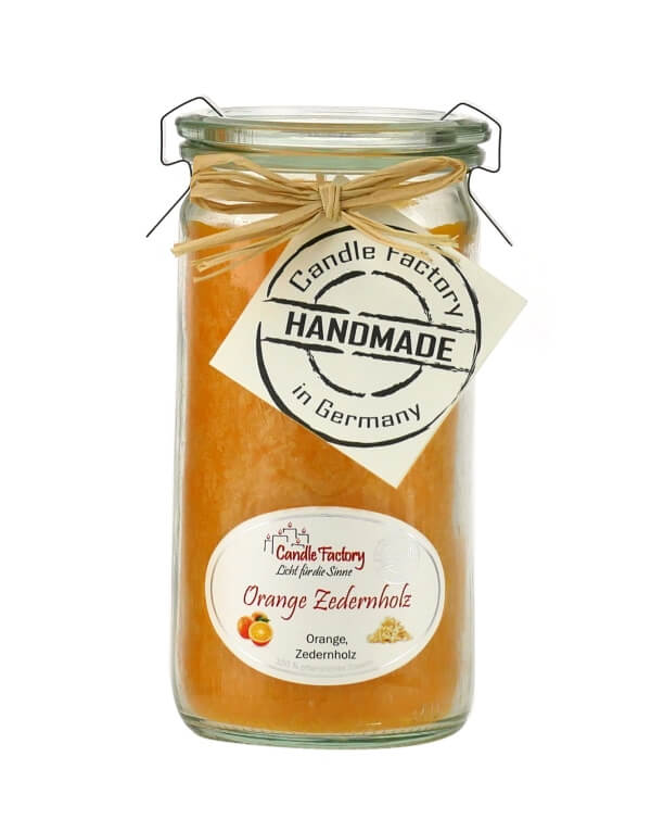 Hochwertige Duftkerze von Candle Factory Orange Zedernholz Mini Jumbo im Glas g?nstig in Kerzen Online Shop kaufen. Duftkerzen im Glas. Geschenkidee Orange Zedernholz Mini Jumbo im Glas 