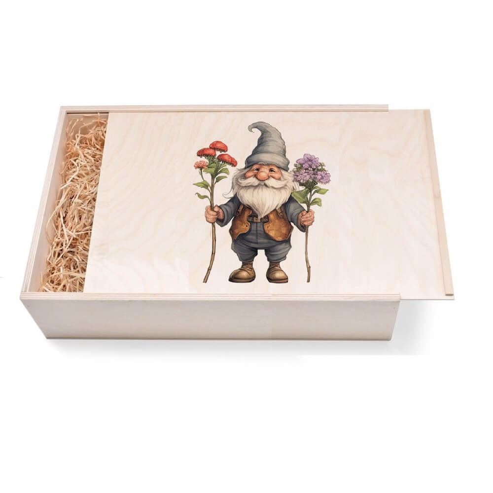 Geschenkbox aus Holz für Zwerge. Jetzt in unserem Geschenke Onlineshop kaufen.
