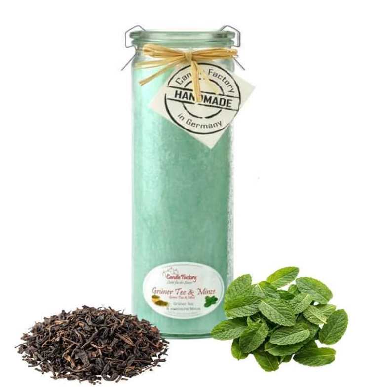 Hochwertige Duftkerze von Candle Factory Gr?ner Tee & Minze Big Jumbo g?nstig in Kerzen Online Shop kaufen. Duftkerzen im Glas. Geschenkidee Gr?ner Tee & Minze Big Jumbo.