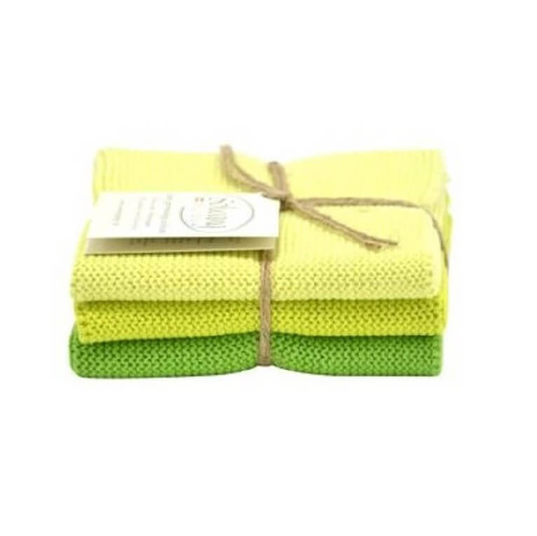 Solwang Wischtuch ?ko-Tex Baumwolle Hellgr?n Kombi Wischtuch 3er Set von Solwang im Onlineshop kaufen aus 25 x 25 cm Baumwolle gestrickt Hellgr?n Kombi