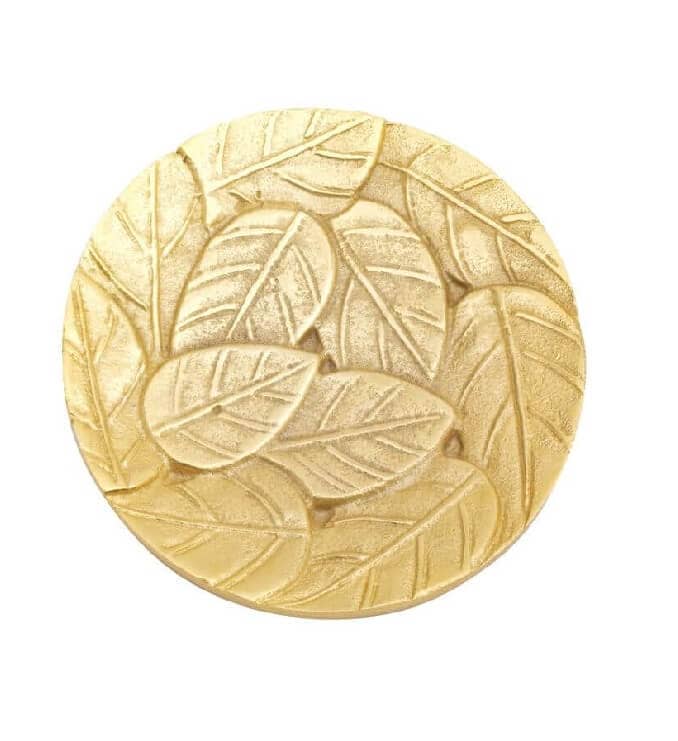 Kerzenteller oder Kerzenhalter kaufen für Ø =12 cm goldoptik (Alu)  optimal.