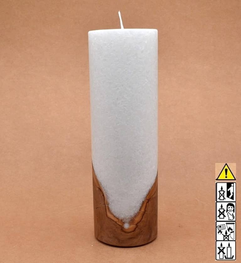 Hochzeitskerze, Kerze mit Holzeinsatz, Teelicht rund, Stearin, im Kerzen online Shop für Hochzeiten bestellen, günstig kaufen.