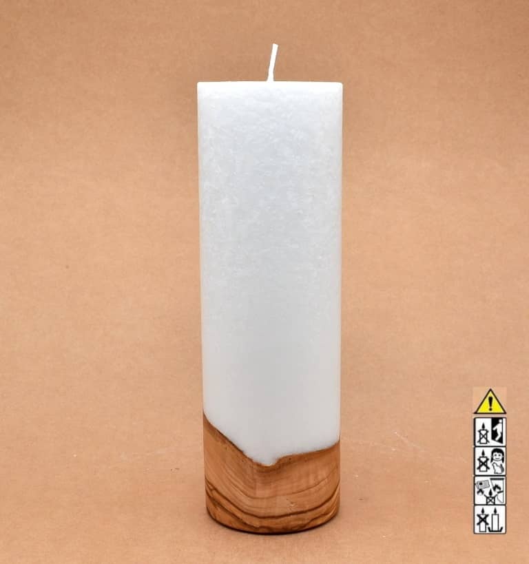 Hochzeitskerze, Kerze mit Holzeinsatz, Teelicht rund, Stearin, im Kerzen online Shop für Hochzeiten bestellen, günstig kaufen.