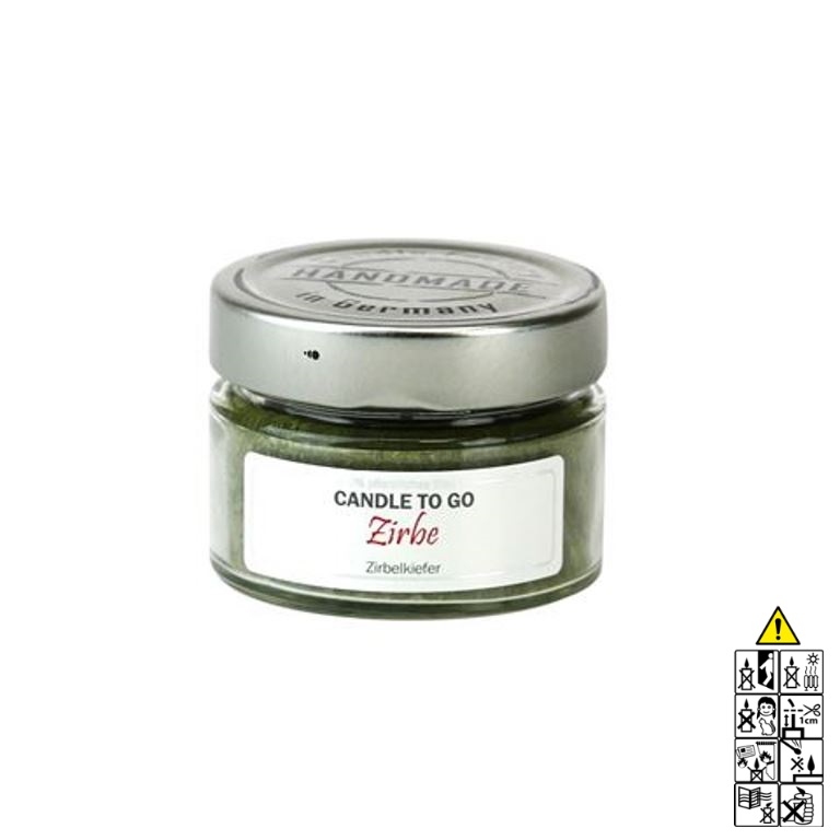 Hochwertige Duftkerze im Glas Zirbe Candle to Go Hochwertige Duftkerze von Candle Factory Candle to Go Zirbe g?nstig in Kerzen Online Shop kaufen. Duftkerzen im Glas. Geschenkidee Candle to Go Zirbe
