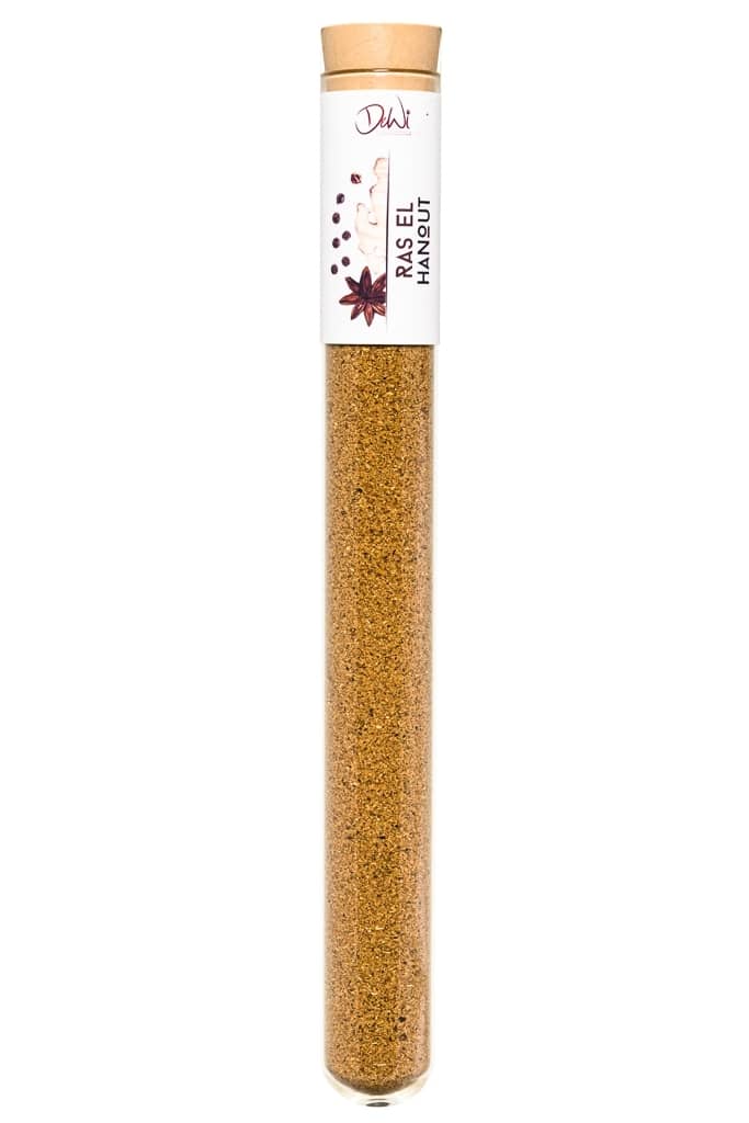 Ras el Hanout in Spice Tube aus Glas ? 22mm Ras el Hanout. Nachhaltig im Reagenzglas ? 22mm verpackt. Hochwertige kulinarische Produkte im Onlineshop kaufen.