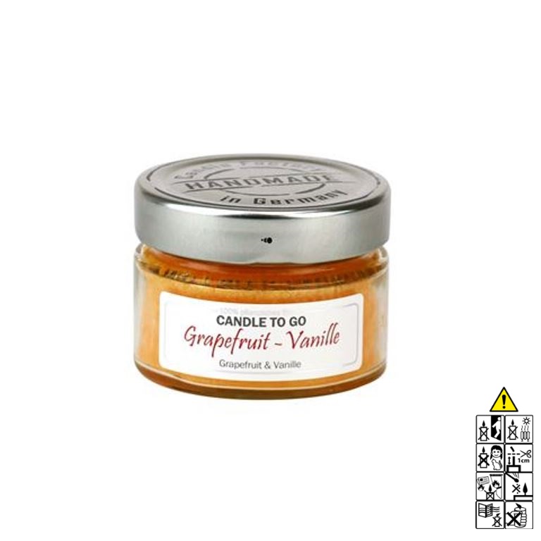 Hochwertige Duftkerze im Glas Grapefruit Vanille Candle to Go Hochwertige Duftkerze von Candle Factory Candle to Go Grapefruit Vanille g?nstig in Kerzen Online Shop kaufen. Duftkerzen im Glas. Geschenkidee Candle to Go Grapefruit Vanille