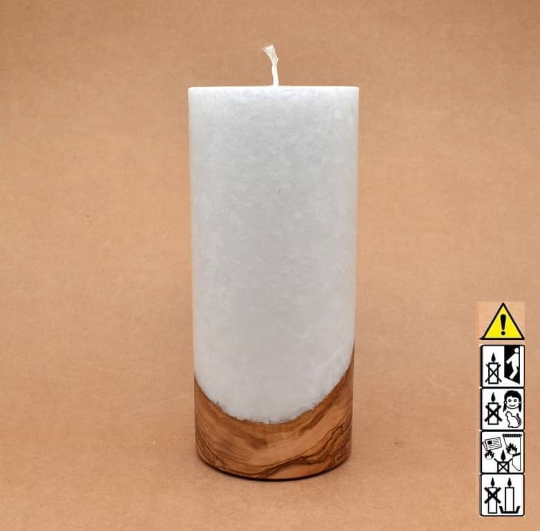 Hochzeitskerze, Kerze mit Holzeinsatz, Teelicht rund, Stearin, im Kerzen online Shop für Hochzeiten bestellen, günstig kaufen.