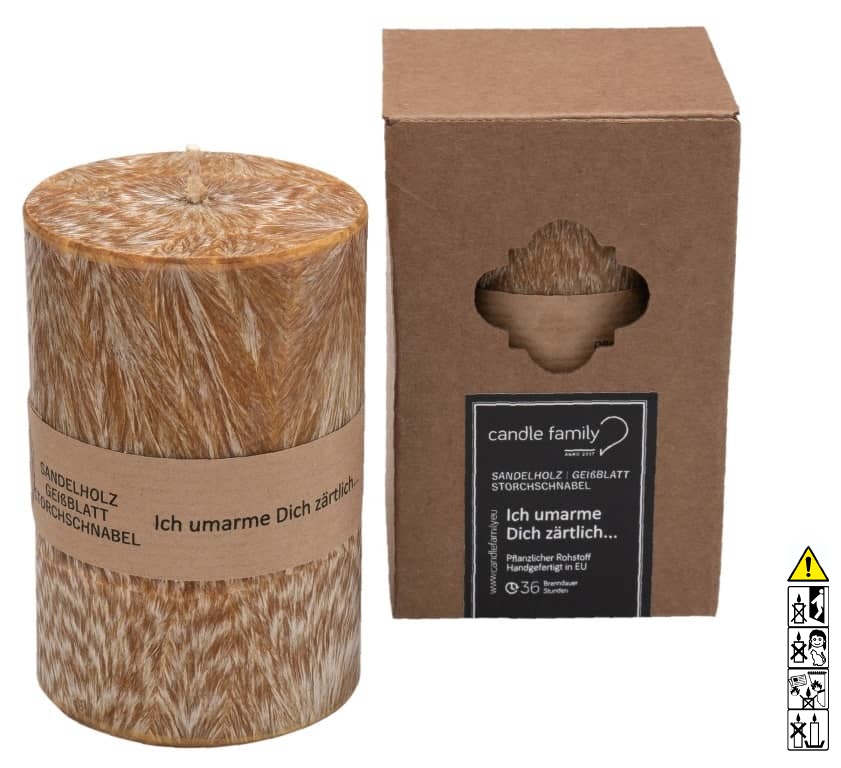 Stearinkerze Spruch Umarme zärtlich Nachhaltige Stearinkerze Spruch, Ich umarme dich zärtlich, 65 x 100 Brenndauer 36 h online kaufen