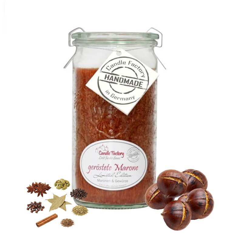 Hochwertige Duftkerze von Candle Factory Ger?stete Maronen Mini Jumbo im Glas g?nstig in Kerzen Online Shop kaufen. Duftkerzen im Glas. Geschenkidee Ger?stete Maronen Mini Jumbo im Glas
