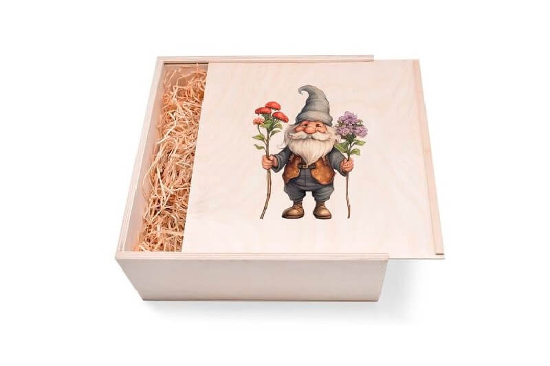 Geschenkbox aus Holz für Zwerge. Jetzt in unserem Geschenke Onlineshop kaufen.
