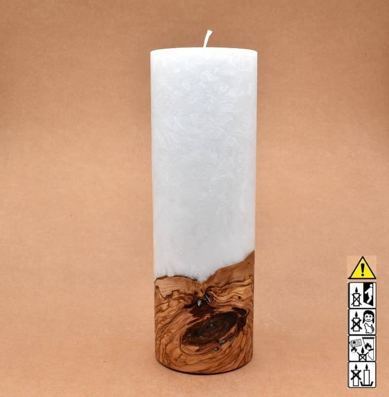 Hochzeitskerze, Kerze mit Holzeinsatz, Teelicht rund, Stearin, im Kerzen online Shop für Hochzeiten bestellen, günstig kaufen.