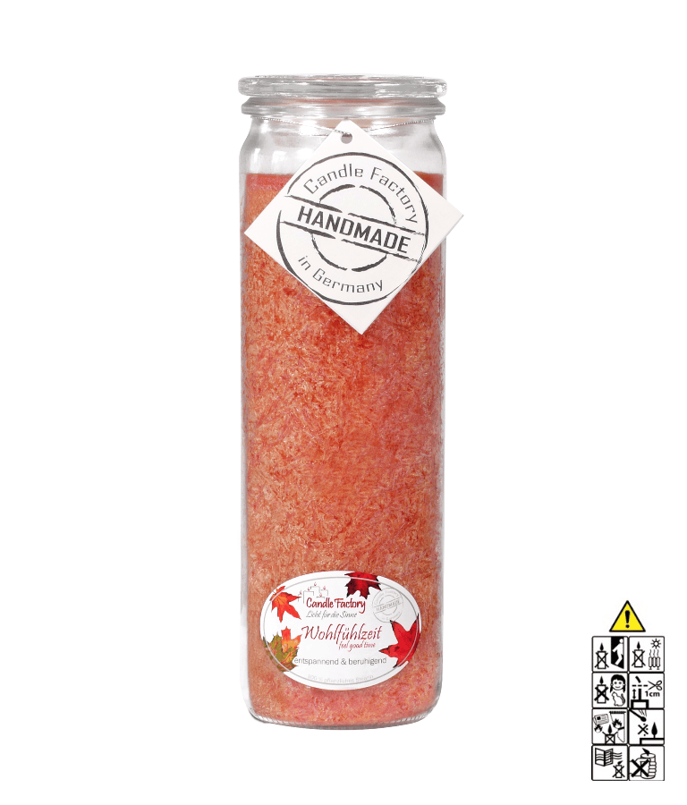 Wohlfühlzeit - Big Jumbo Duftkerze im Glas von Candle Factory