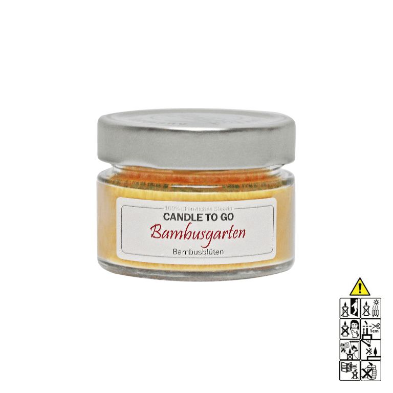 Bambusgarten - Candle to Go Reisekerze. Duftkerze im Glas von Candle Factory