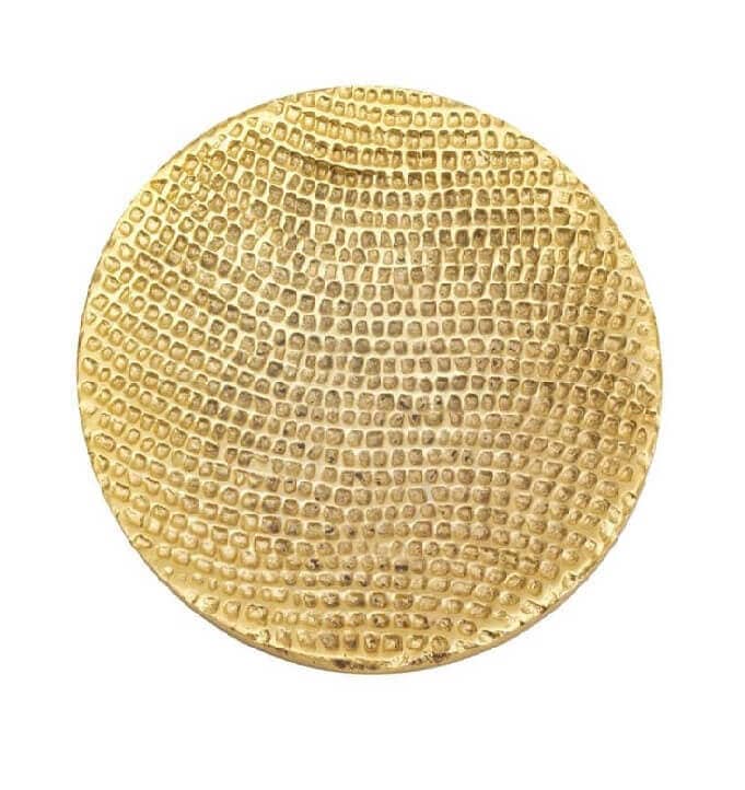 Kerzenteller oder Kerzenhalter kaufen für Ø =12 cm goldoptik (Alu)  optimal.