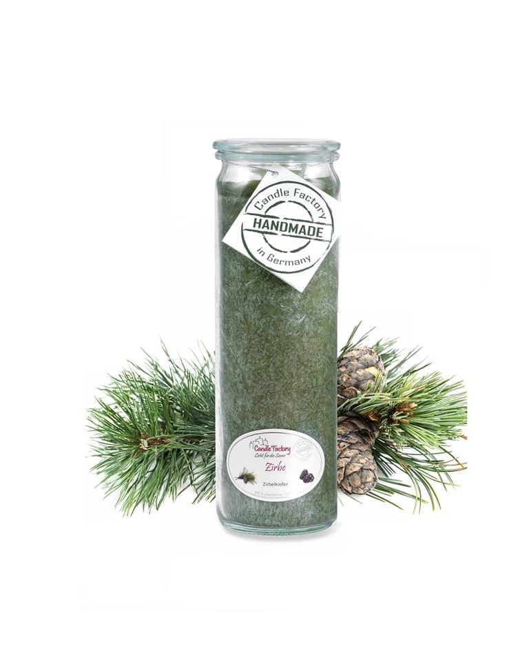 Hochwertige Duftkerze von Candle Factory Zirbe Big Jumbo g?nstig in Kerzen Online Shop kaufen. Duftkerzen im Glas. Geschenkidee Zirbe Big Jumbo.