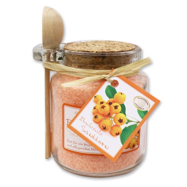 Badesalz Sanddorn mit Holzlöffel Florex Badesalz Sanddorn mit Holzlöffel Florex für gemütliche Stunden in der Badewanne online kaufen