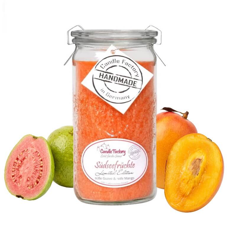 Südseefrüchte - Mini Jumbo Duftkerze im Glas von Candle Factory