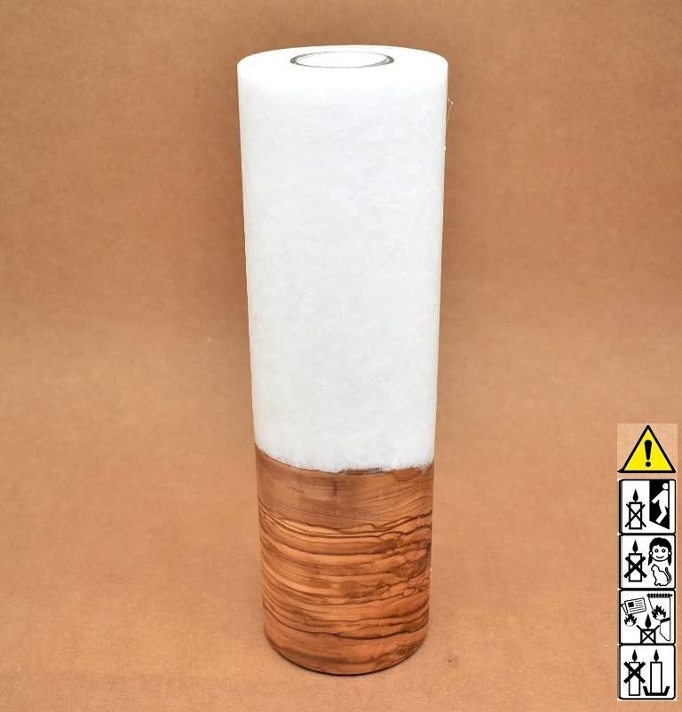 Hochzeitskerze, Kerze mit Holzeinsatz, Teelicht rund, Stearin, im Kerzen online Shop für Hochzeiten bestellen, günstig kaufen.