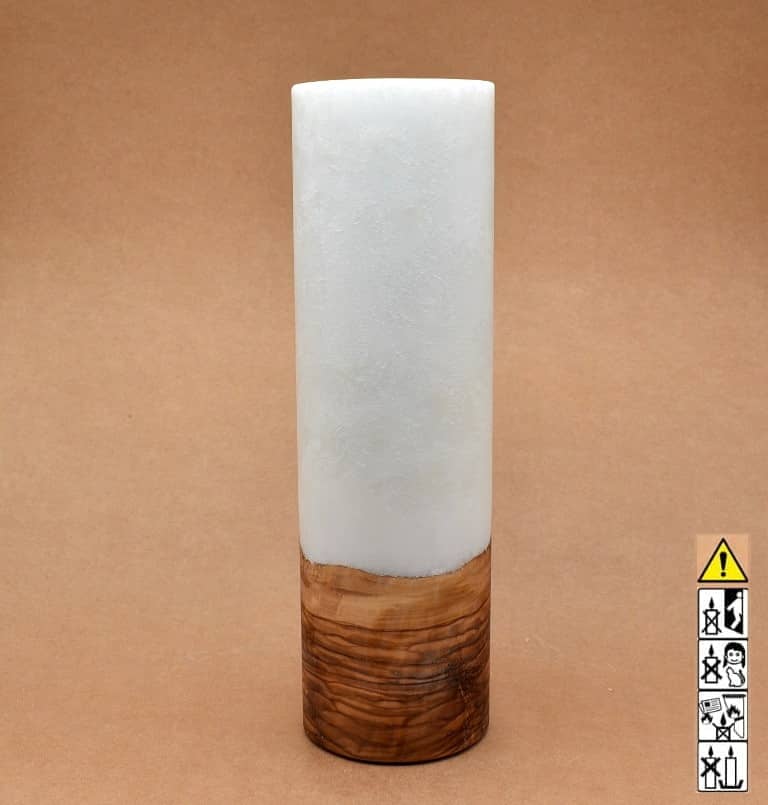 Hochzeitskerze, Kerze mit Holzeinsatz, Teelicht rund, Stearin, im Kerzen online Shop für Hochzeiten bestellen, günstig kaufen.