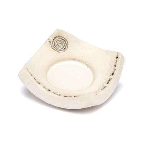 Allgäuer Heilkräuter Keramikständer quadratisch weiß / Spirale V5
